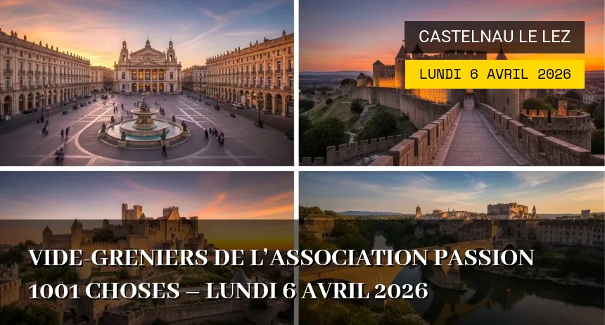 Affiche de l'événement : Vide-greniers de l&rsquo;association Passion 1001 Choses – Lundi 6 Avril 2026