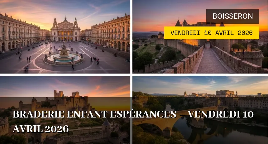 Affiche de l'événement : Braderie Enfant Espérances – Vendredi 10 Avril 2026