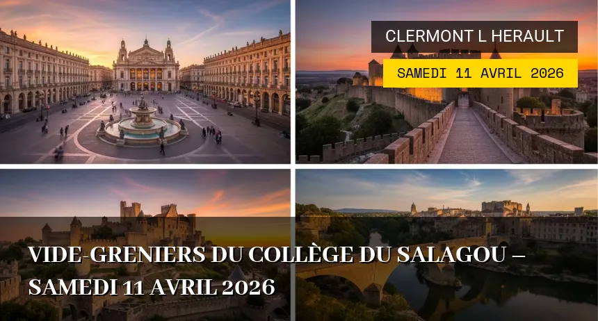Affiche de l'événement : Vide-greniers du Collège du Salagou – Samedi 11 Avril 2026