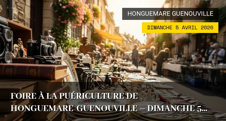 Affiche de l'événement : Foire à la Puériculture de Honguemare-Guenouville – Dimanche 5 Avril 2026