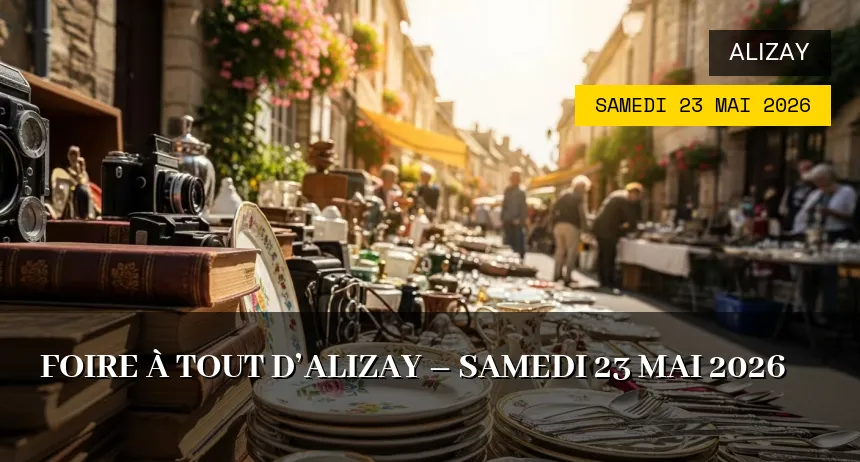 Affiche de l'événement : Foire à tout d&rsquo;Alizay – Samedi 23 Mai 2026