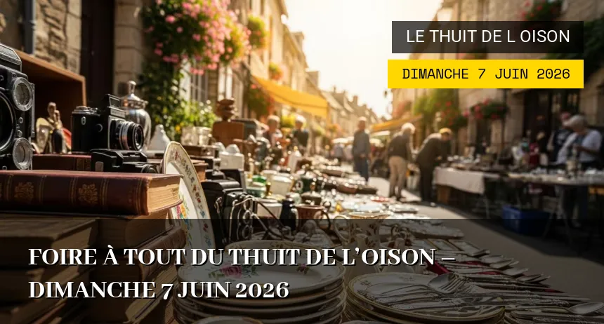 Affiche de l'événement : Foire à tout du Thuit de l&rsquo;Oison – Dimanche 7 Juin 2026