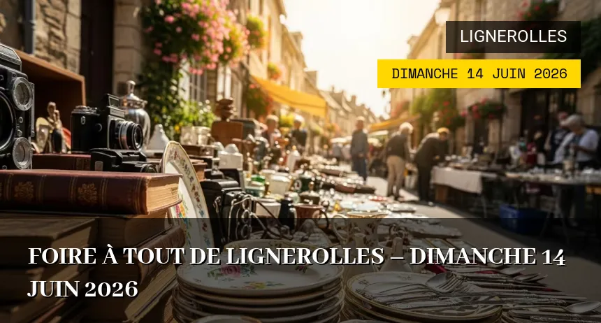 Affiche de l'événement : Foire à tout de Lignerolles – Dimanche 14 Juin 2026