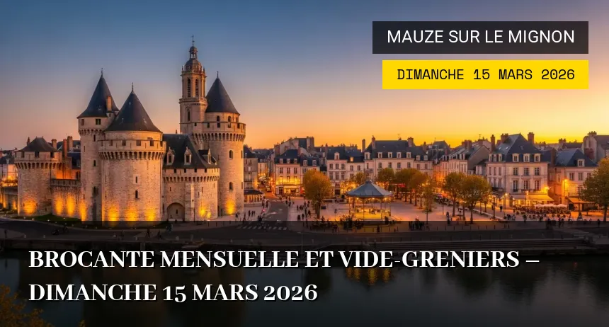 Affiche de l'événement : Brocante Mensuelle et Vide-Greniers – Dimanche 15 Mars 2026