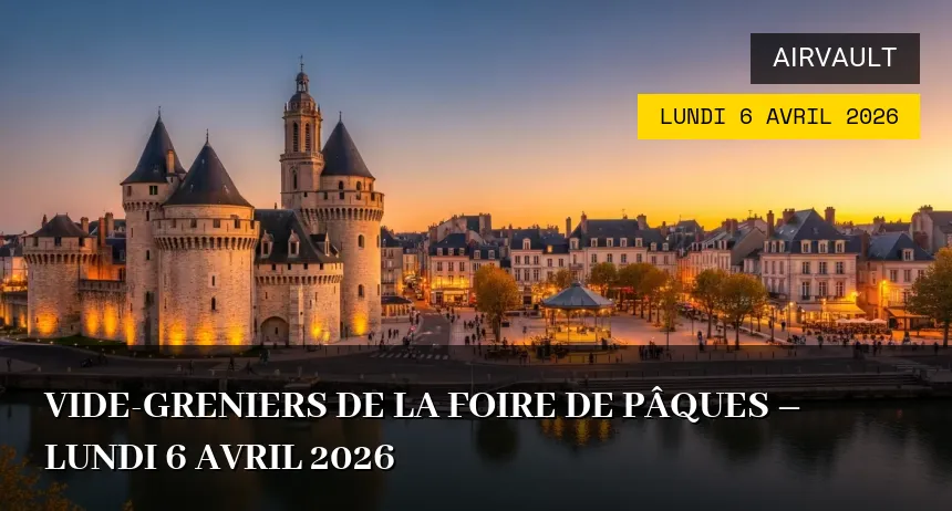 Affiche de l'événement : Vide-greniers de la Foire de Pâques – Lundi 6 Avril 2026