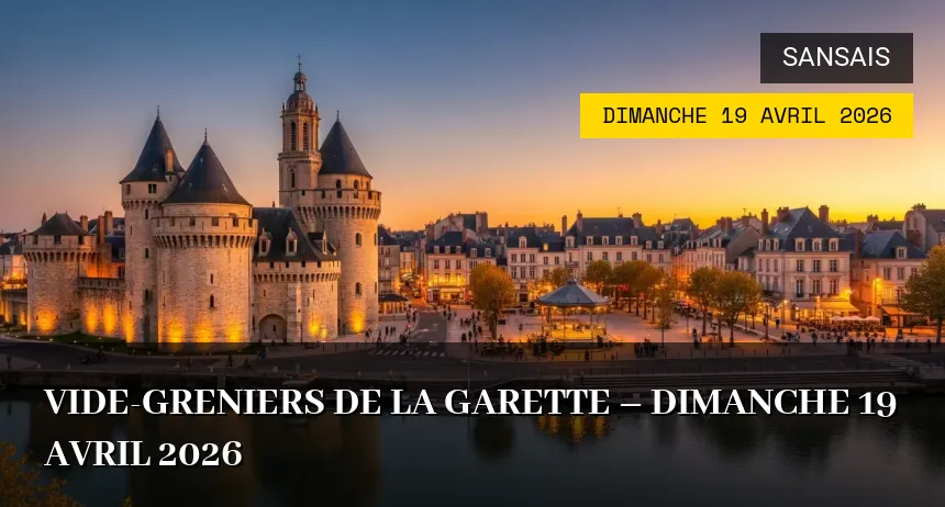 Affiche de l'événement : Vide-greniers de la Garette – Dimanche 19 Avril 2026