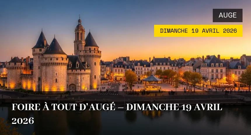 Affiche de l'événement : Foire à tout d&rsquo;Augé – Dimanche 19 Avril 2026