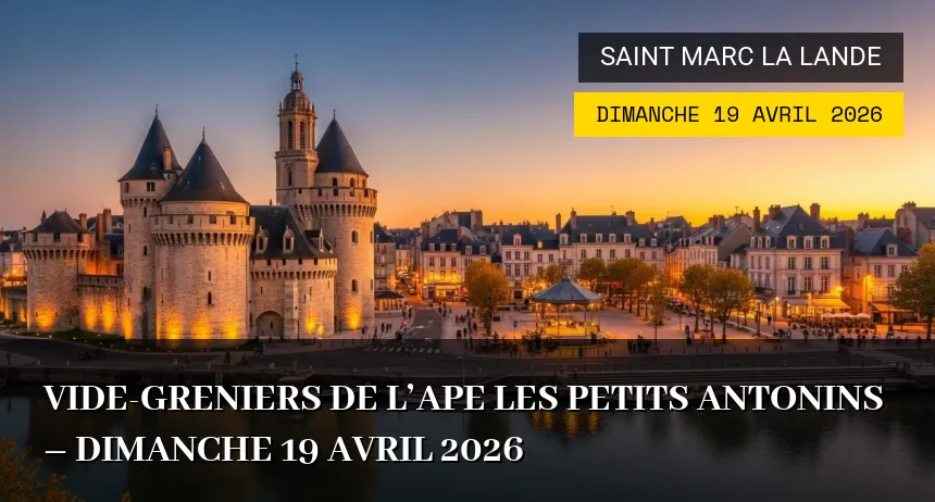 Affiche de l'événement : Vide-greniers de l&rsquo;APE les Petits Antonins – Dimanche 19 Avril 2026