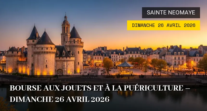 Affiche de l'événement : Bourse aux Jouets et à la Puériculture – Dimanche 26 Avril 2026