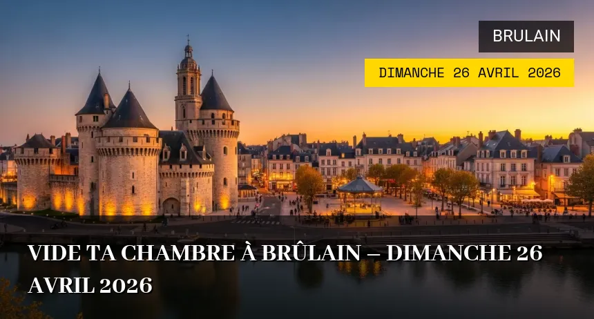 Affiche de l'événement : Vide ta chambre à Brûlain – Dimanche 26 Avril 2026