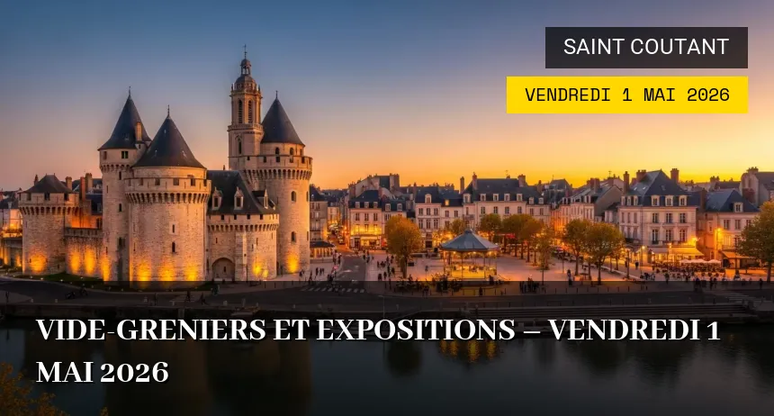 Affiche de l'événement : Vide-greniers et Expositions – Vendredi 1 Mai 2026