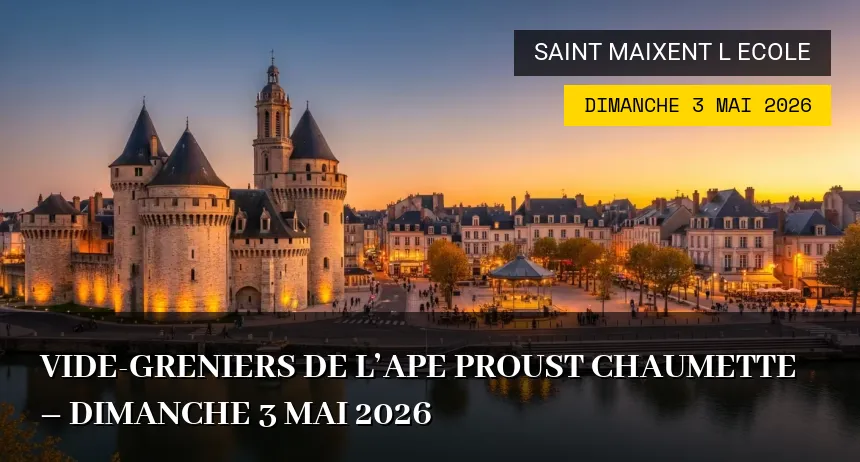 Affiche de l'événement : Vide-greniers de l&rsquo;APE Proust Chaumette – Dimanche 3 Mai 2026