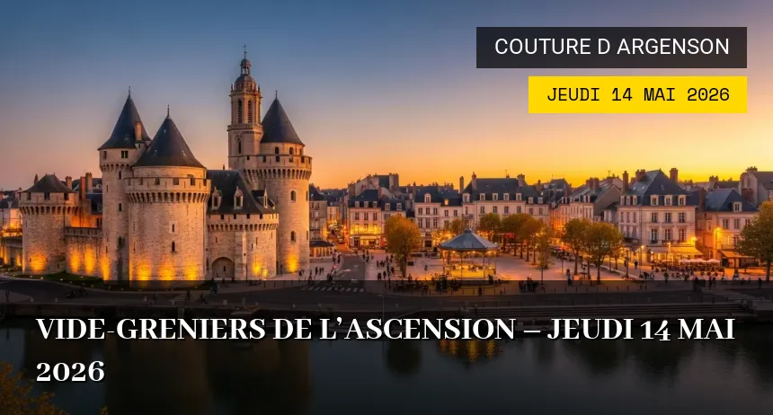 Affiche de l'événement : Vide-greniers de l&rsquo;Ascension – Jeudi 14 Mai 2026
