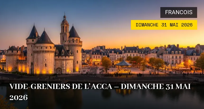 Affiche de l'événement : Vide-greniers de l&rsquo;ACCA – Dimanche 31 Mai 2026