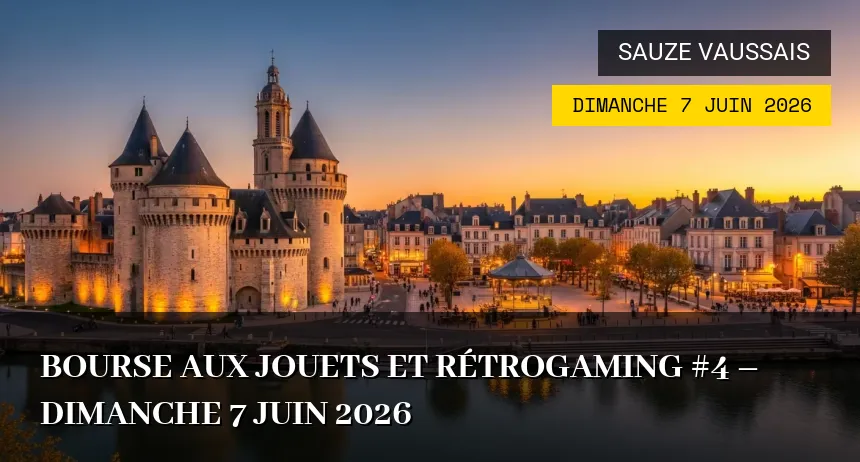 Affiche de l'événement : Bourse aux Jouets et Rétrogaming #4 – Dimanche 7 Juin 2026
