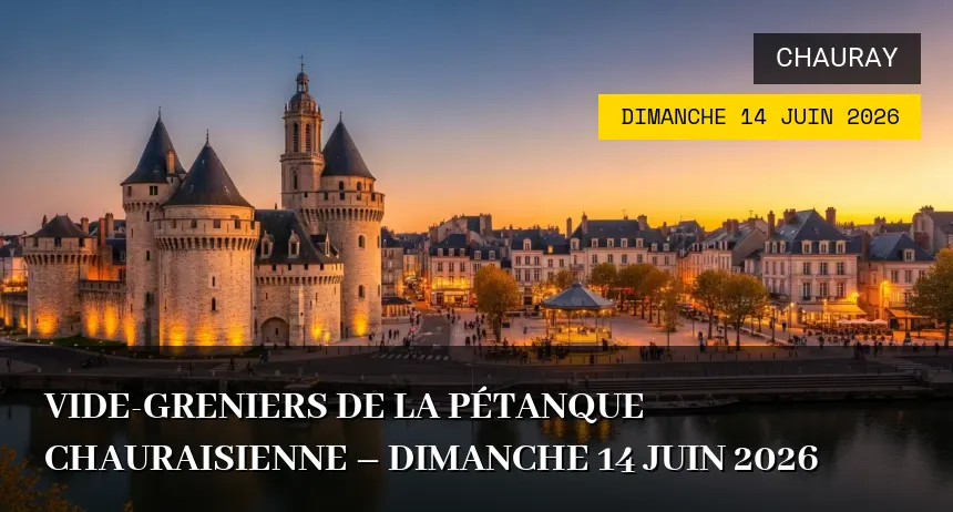 Affiche de l'événement : Vide-greniers de la Pétanque Chauraisienne – Dimanche 14 Juin 2026