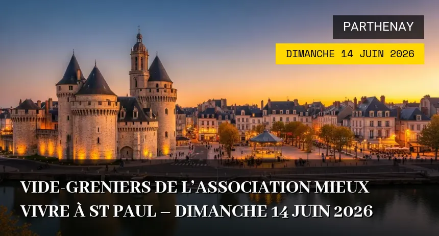 Affiche de l'événement : Vide-greniers de l&rsquo;Association Mieux Vivre à St Paul – Dimanche 14 Juin 2026