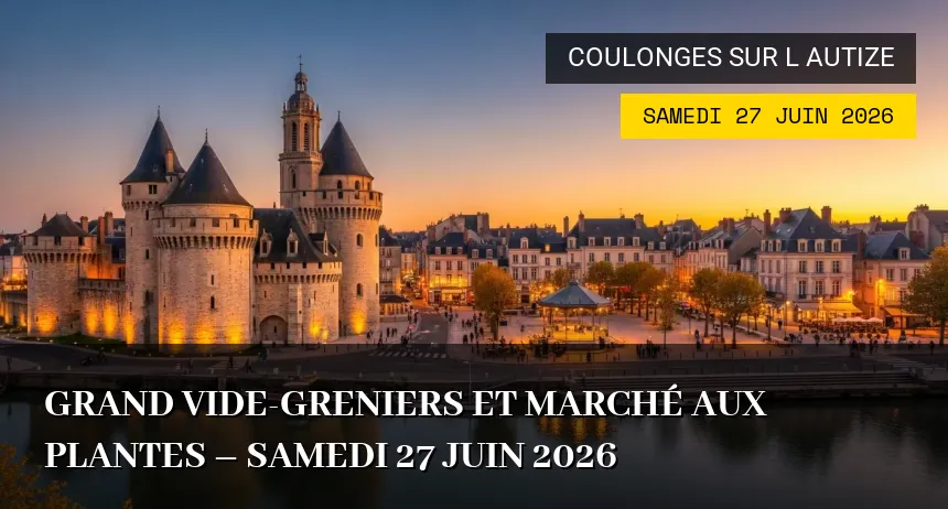 Affiche de l'événement : Grand Vide-greniers et Marché aux Plantes – Samedi 27 Juin 2026