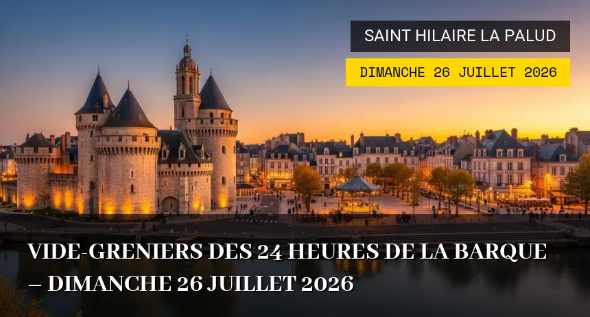 Affiche de l'événement : Vide-greniers des 24 heures de la Barque – Dimanche 26 Juillet 2026