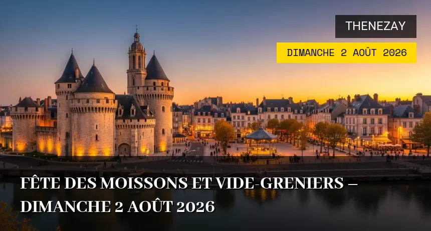 Affiche de l'événement : Fête des Moissons et Vide-greniers – Dimanche 2 Août 2026