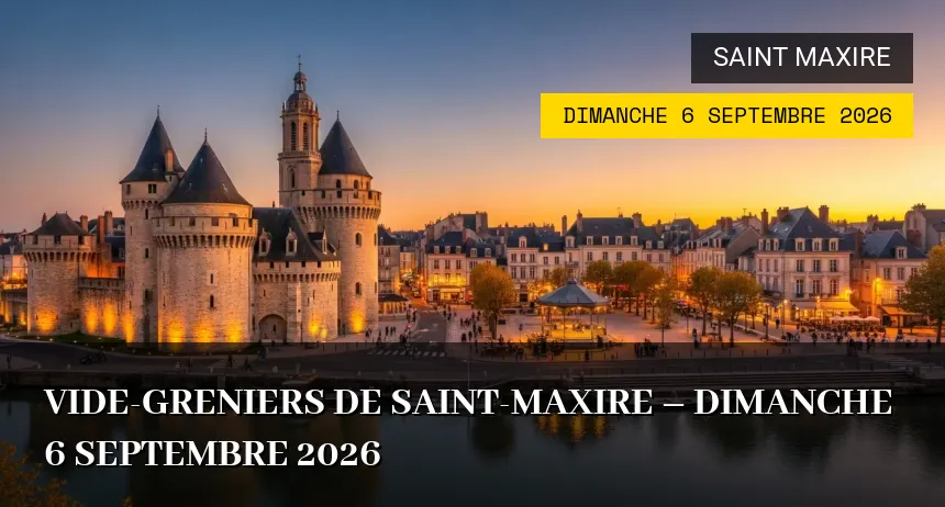 Affiche de l'événement : Vide-greniers de Saint-Maxire – Dimanche 6 Septembre 2026