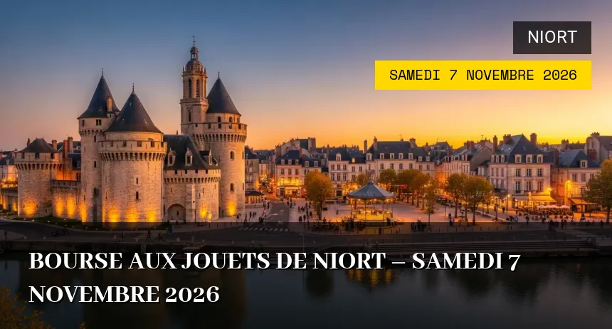 Affiche de l'événement : Bourse aux Jouets de Niort – Samedi 7 Novembre 2026