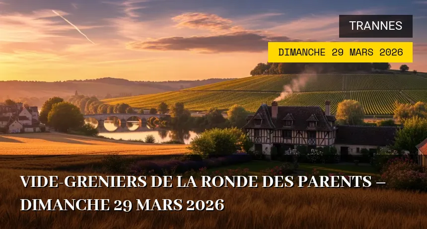 Affiche de l'événement : Vide-greniers de la Ronde des Parents – Dimanche 29 Mars 2026