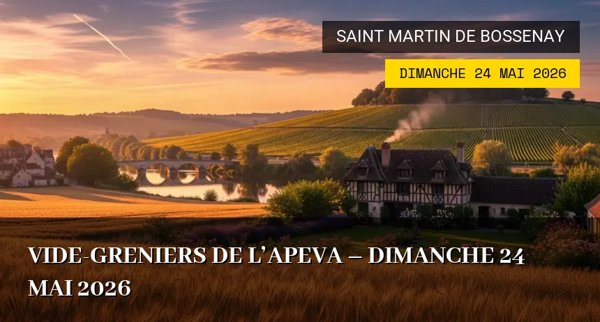 Affiche de l'événement : Vide-greniers de l&rsquo;Apeva – Dimanche 24 Mai 2026