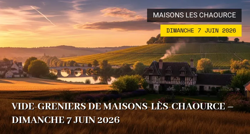 Affiche de l'événement : Vide-greniers de Maisons-lès-Chaource – Dimanche 7 Juin 2026