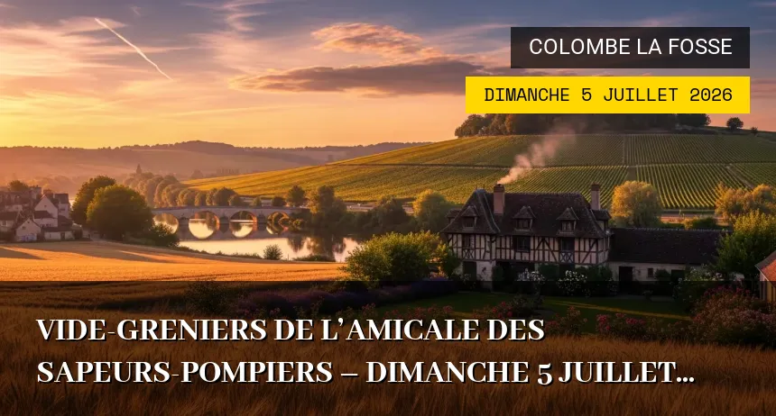 Affiche de l'événement : Vide-greniers de l&rsquo;Amicale des Sapeurs-Pompiers – Dimanche 5 Juillet 2026