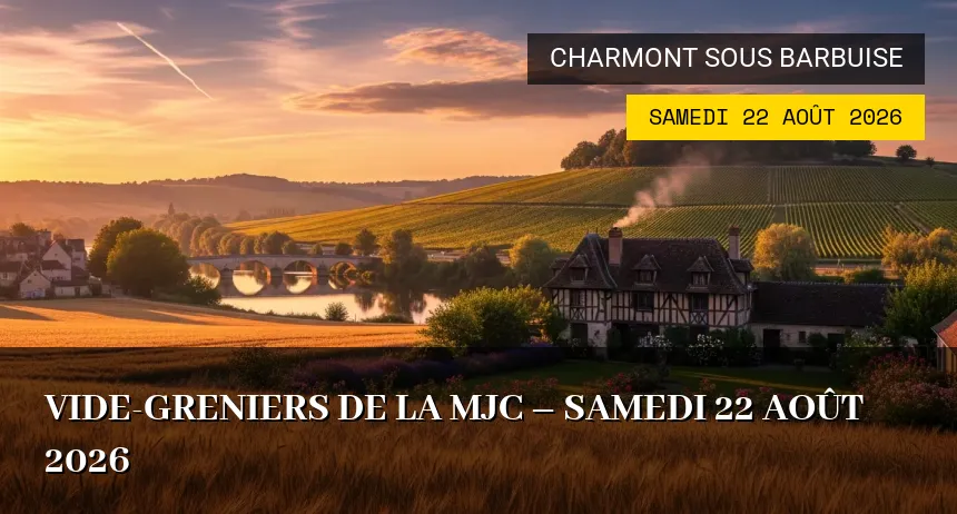 Affiche de l'événement : Vide-greniers de la MJC – Samedi 22 Août 2026