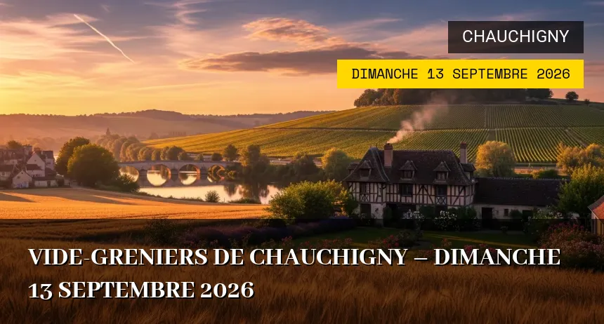 Affiche de l'événement : Vide-greniers de Chauchigny – Dimanche 13 Septembre 2026