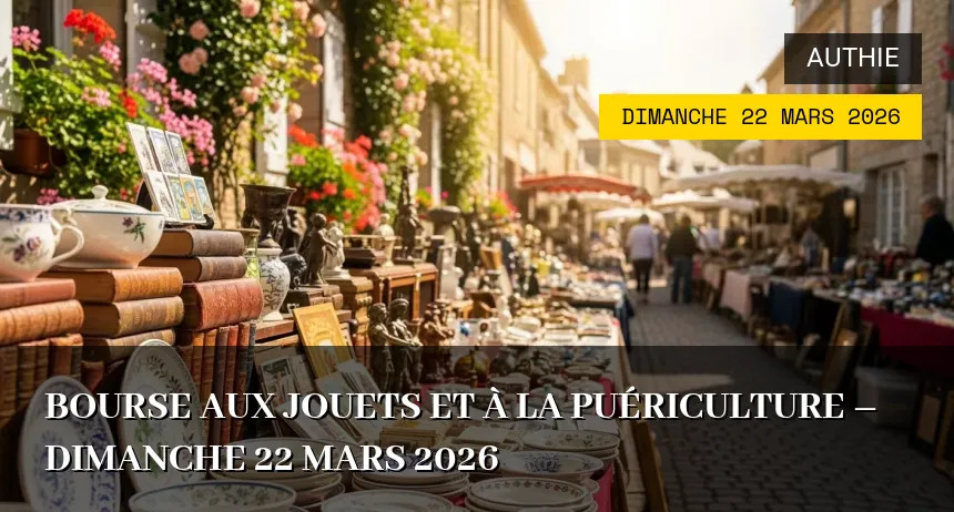 Affiche de l'événement : Bourse aux jouets et à la puériculture – Dimanche 22 Mars 2026
