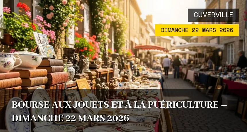 Affiche de l'événement : Bourse aux jouets et à la puériculture – Dimanche 22 Mars 2026