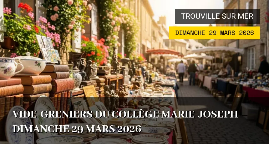Affiche de l'événement : Vide-greniers du Collège Marie-Joseph – Dimanche 29 Mars 2026