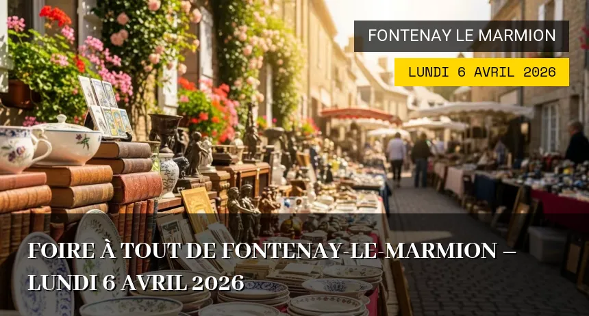 Affiche de l'événement : Foire à tout de Fontenay-le-Marmion – Lundi 6 Avril 2026