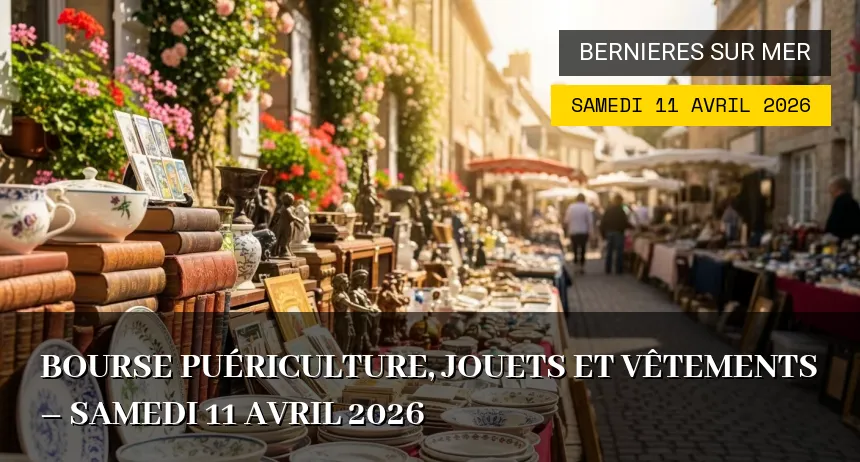 Affiche de l'événement : Bourse Puériculture, Jouets et Vêtements – Samedi 11 Avril 2026