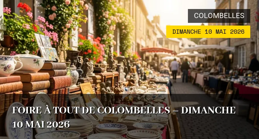 Affiche de l'événement : Foire à tout de Colombelles – Dimanche 10 Mai 2026