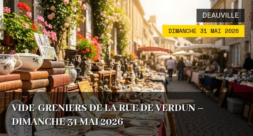 Affiche de l'événement : Vide-greniers de la Rue de Verdun – Dimanche 31 Mai 2026