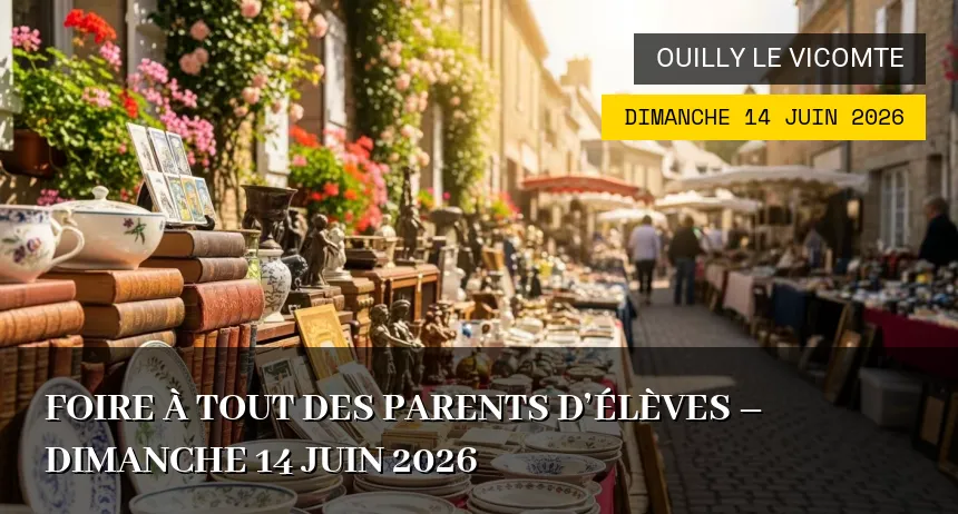 Affiche de l'événement : Foire à tout des Parents d&rsquo;Élèves – Dimanche 14 Juin 2026