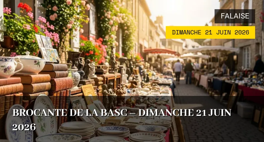 Affiche de l'événement : Brocante de la BASC – Dimanche 21 Juin 2026