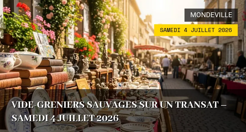 Affiche de l'événement : Vide-greniers Sauvages sur un transat – Samedi 4 Juillet 2026
