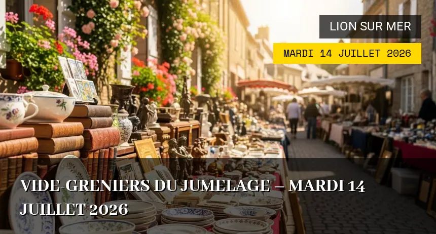 Affiche de l'événement : Vide-greniers du Jumelage – Mardi 14 Juillet 2026