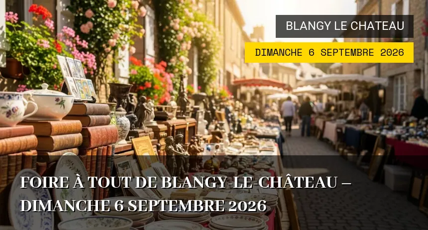Affiche de l'événement : Foire à tout de Blangy-le-Château – Dimanche 6 Septembre 2026