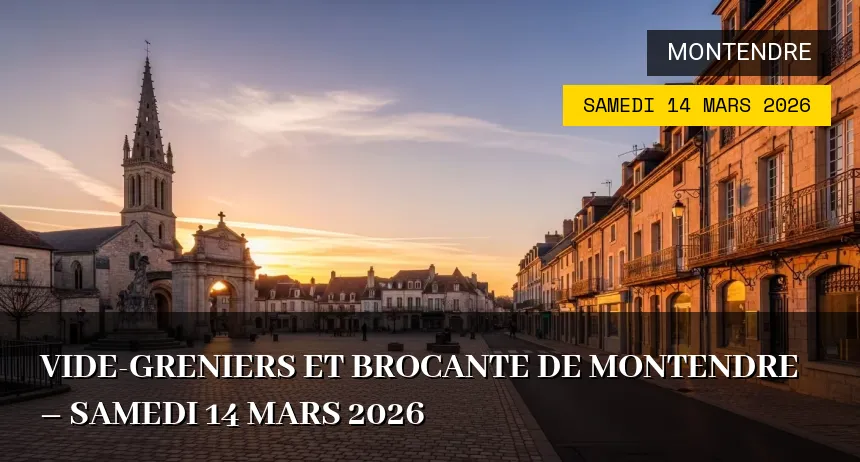 Affiche de l'événement : Vide-greniers et Brocante de Montendre – Samedi 14 Mars 2026