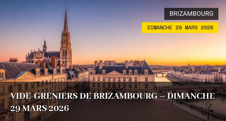 Affiche de l'événement : Vide-greniers de Brizambourg – Dimanche 29 Mars 2026