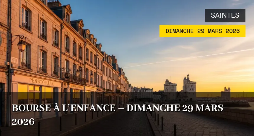 Affiche de l'événement : Bourse à l&rsquo;Enfance – Dimanche 29 Mars 2026