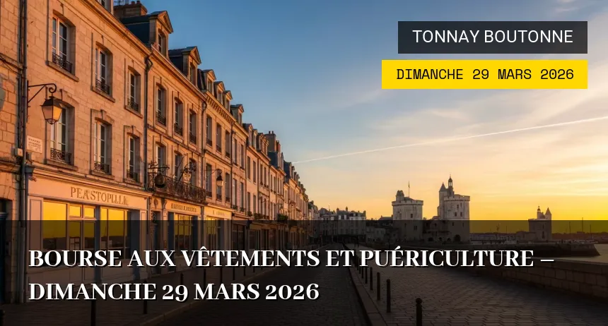 Affiche de l'événement : Bourse aux Vêtements et Puériculture – Dimanche 29 Mars 2026