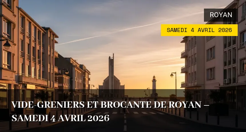 Affiche de l'événement : Vide-greniers et Brocante de Royan – Samedi 4 Avril 2026