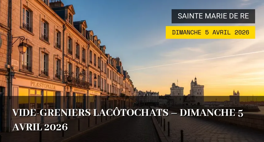 Affiche de l'événement : Vide-greniers Lacôtochats – Dimanche 5 Avril 2026
